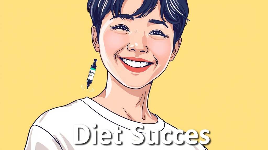 위고비의 체중 감량 효과 (illustration 스타일)