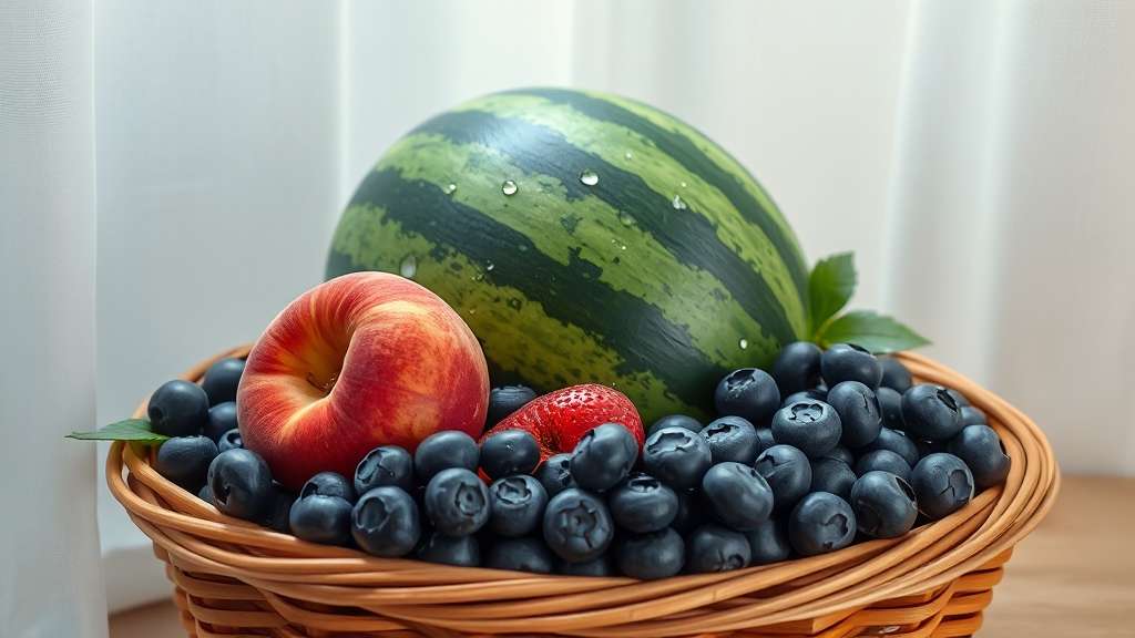 여름, 왜 제철 과일이 좋을까? (realistic 스타일)