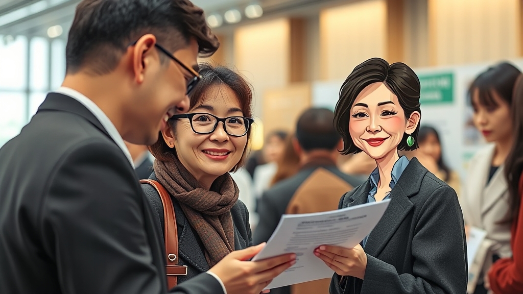 채용 박람회 정보 (realistic 스타일)