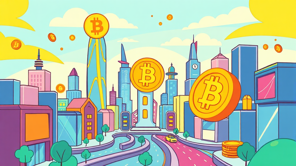 비트코인과 암호화폐, 블록체인 이해 (cartoon 스타일)