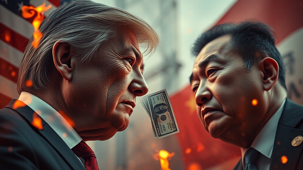 미중 무역 갈등 재고조 가능성과 영향 (realistic 스타일)