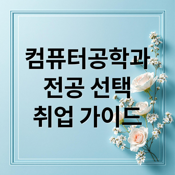 컴퓨터공학과
전공 선택
취업 가이드 (컴공 전공 선택 가이드)