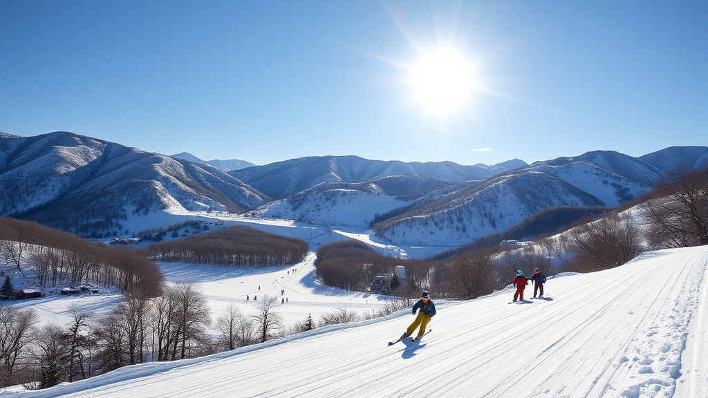 강원 지역 주요 스키장 개장일 (realistic 스타일)