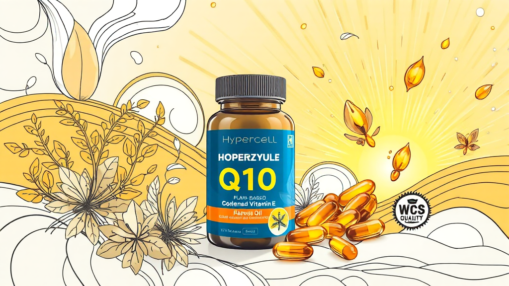 코엔자임Q10 선택 기준 및 팁 (illustration 스타일)