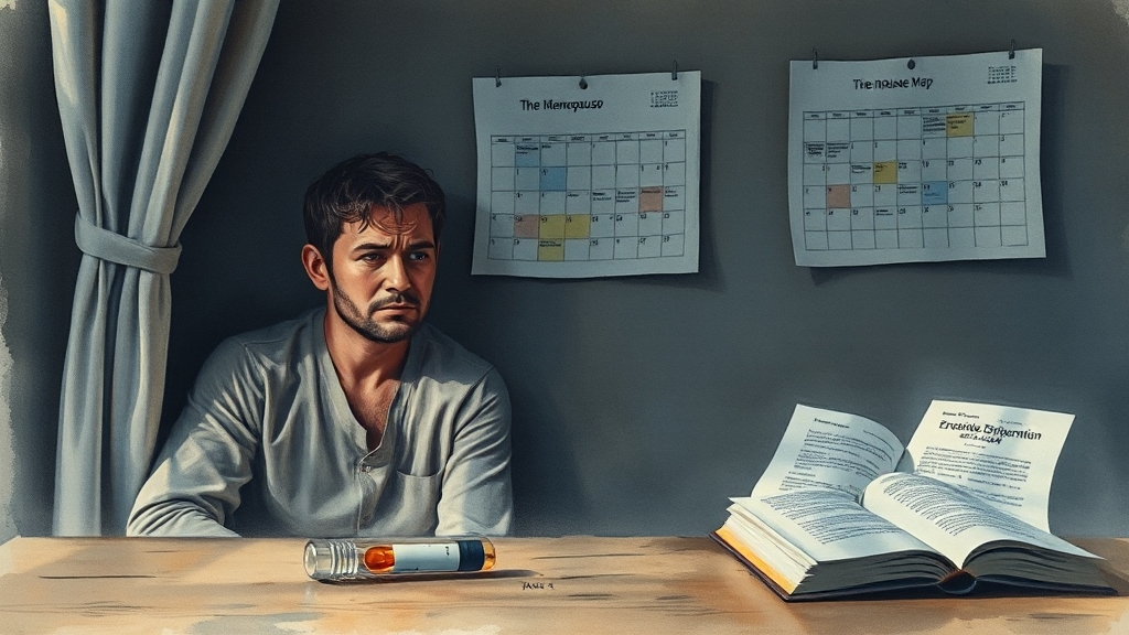 갱년기 발기부전, 증상과 진단은? (watercolor 스타일)