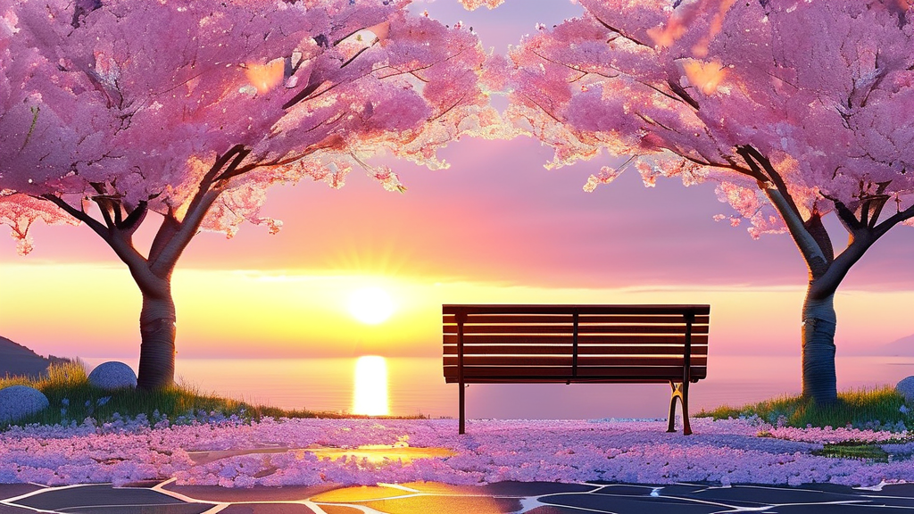 무주 벚꽃, 언제 만날 수 있을까요? (realistic 스타일)