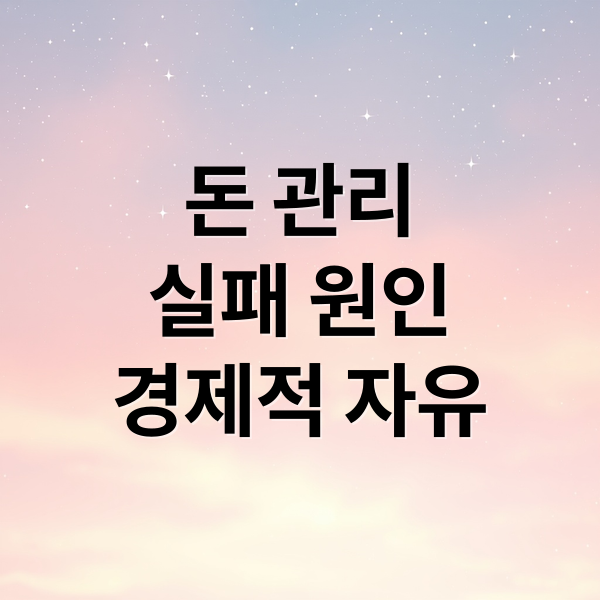 돈 관리 실패 반복? 원인 진단부터 경제적 자유까지 2 돈 관리
실패 원인
경제적 자유 (돈 관리 실패 원인)