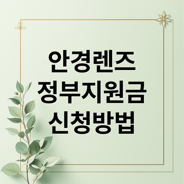 안경렌즈
정부지원금
신청방법 (2025 안경 렌즈 정부지원금)