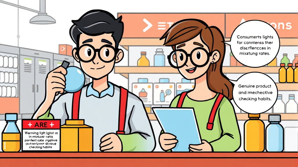 소비자 주의사항 및 전망 (cartoon 스타일)