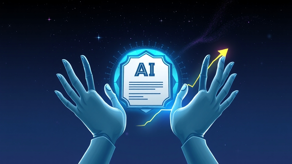 인기 AI 자격증별 취업 전망 분석 (illustration 스타일)