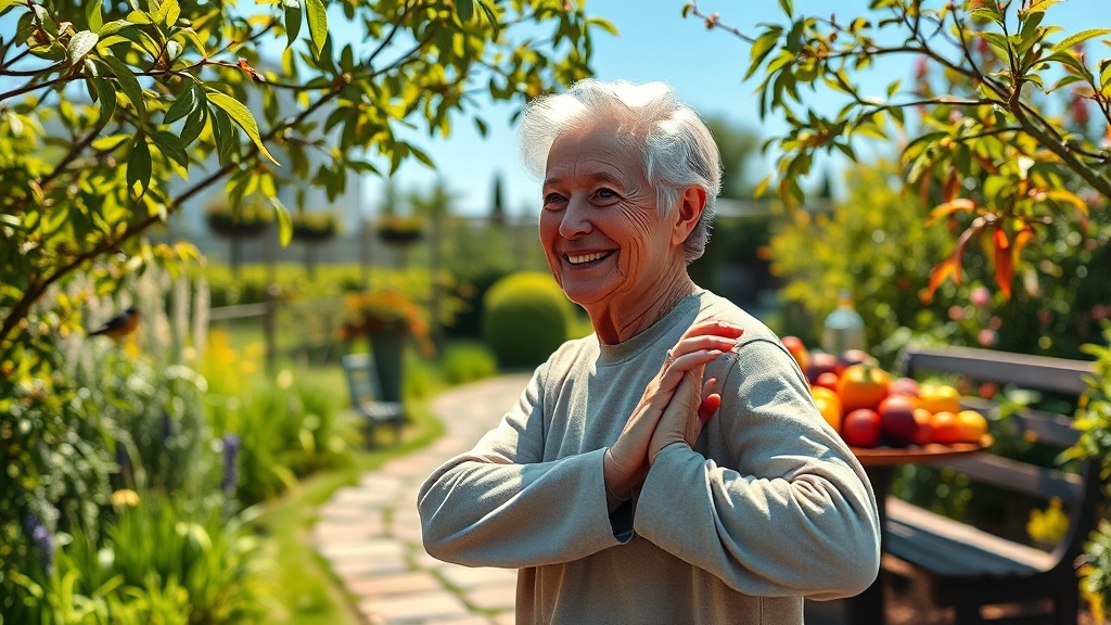 건강한 노년을 위한 식습관 & 생활 습관 (realistic 스타일)