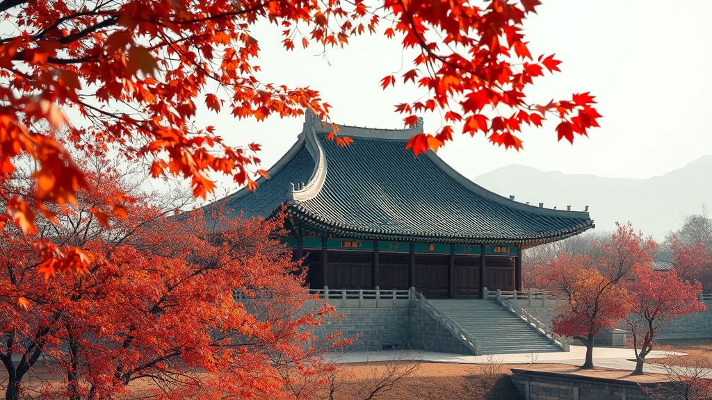 궁궐 단풍 명소 🏯 (realistic 스타일)