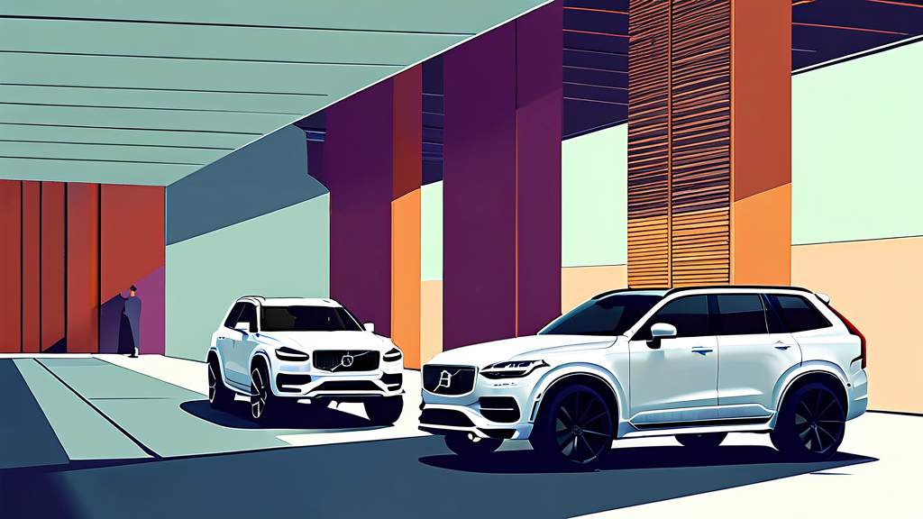 XC90 구매 가이드: 트림별 특징 및 가격 정보 (illustration 스타일)