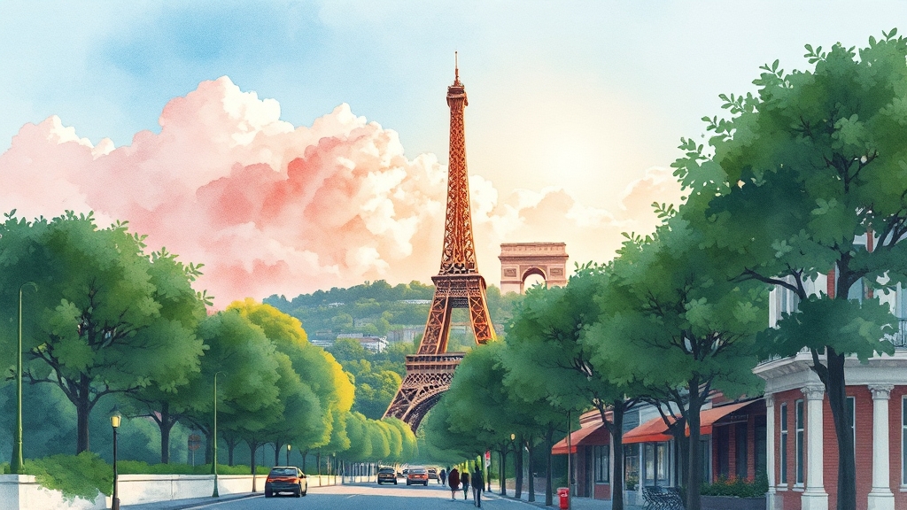 파리 여행, 잊지 못할 추억을! (watercolor 스타일)