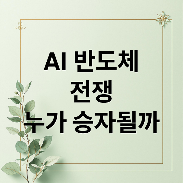 AI 반도체
전쟁
누가 승자될까 (AI 반도체 엔비디아 대항마)