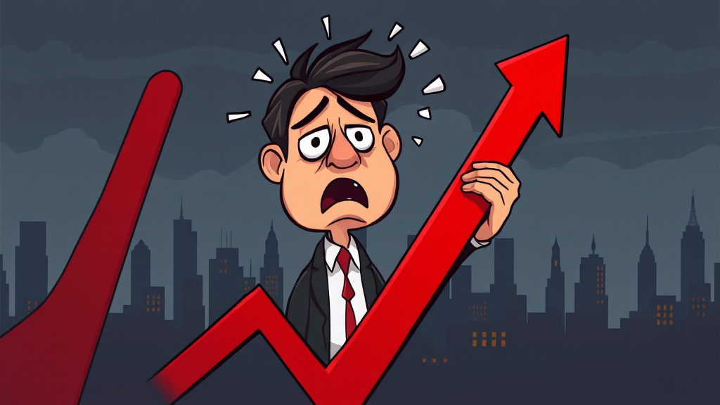 코인 가격 하락 원인 심층 분석 (cartoon 스타일)