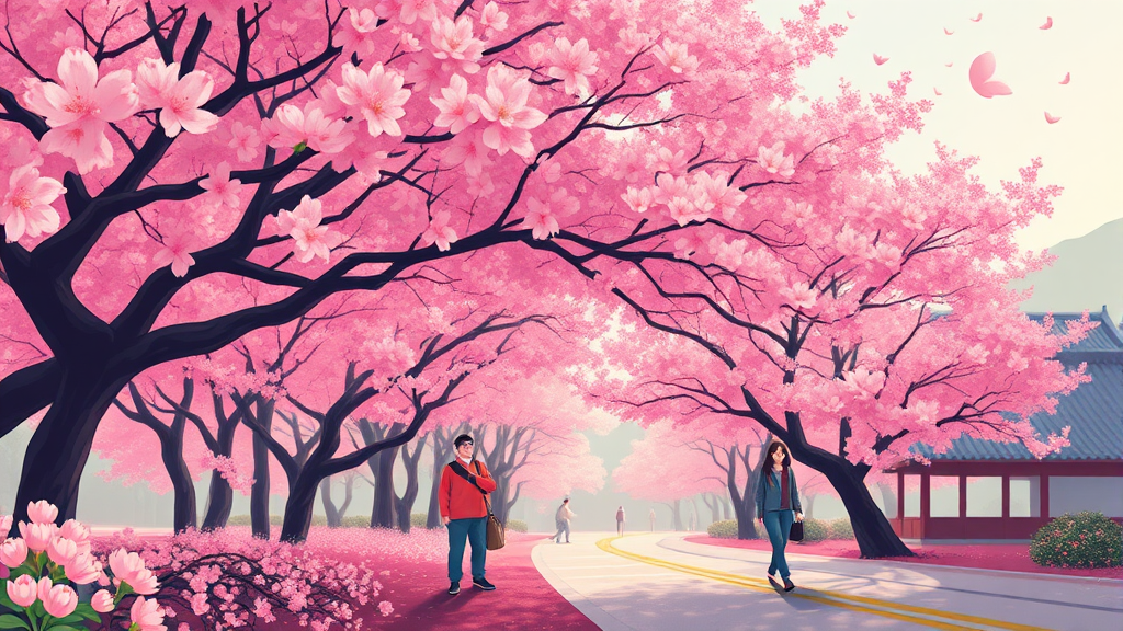 매화숲 개방 정보와 방문 시기 (illustration 스타일)