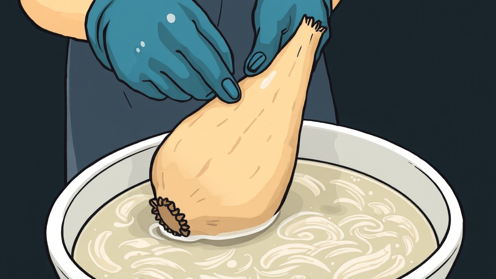 토란 손질, 맛의 첫걸음 (illustration 스타일)