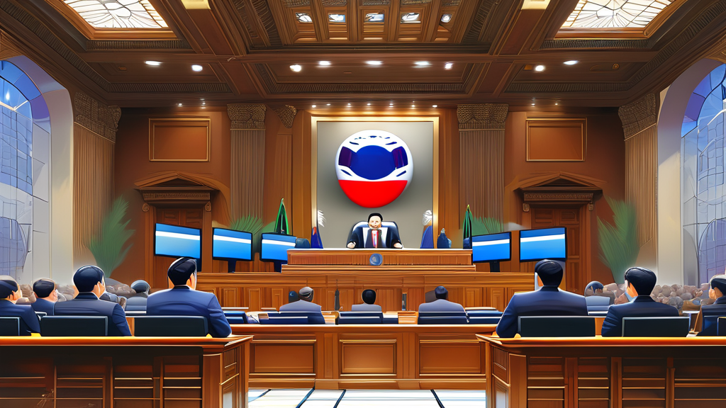 정치권: 윤석열 전 대통령 항소심 및 국회 후반기 운영 (realistic 스타일)