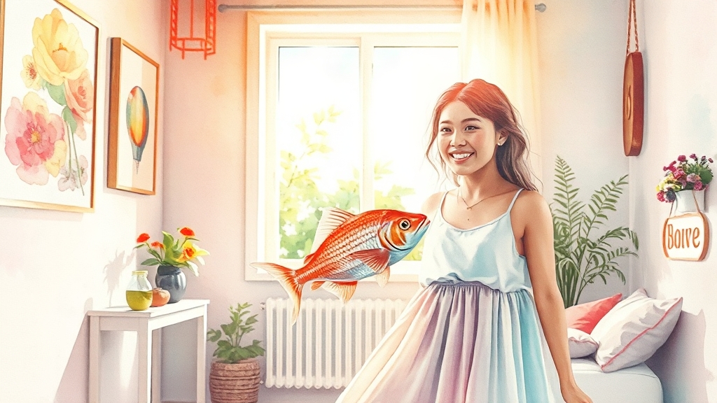 액막이 명태, 오해와 진실 (watercolor 스타일)