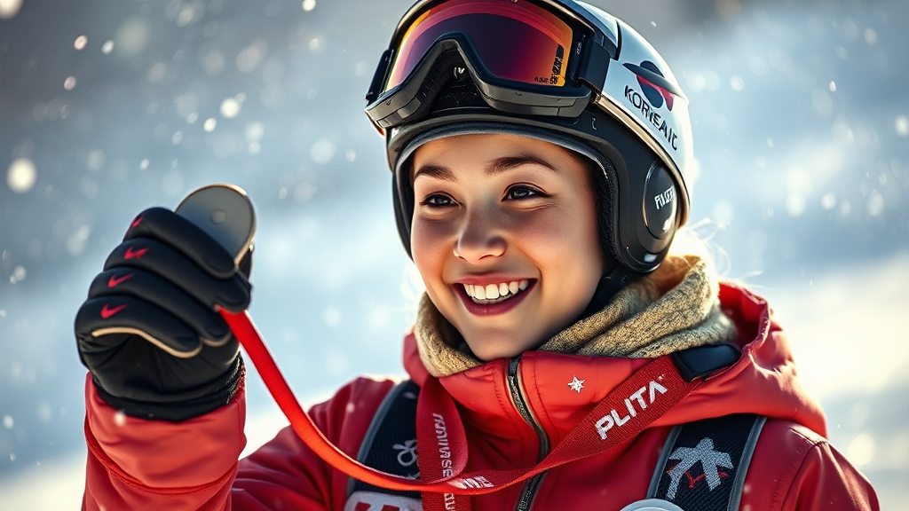 금메달의 의미, 최가온 선수의 소감과 미래 (realistic 스타일)