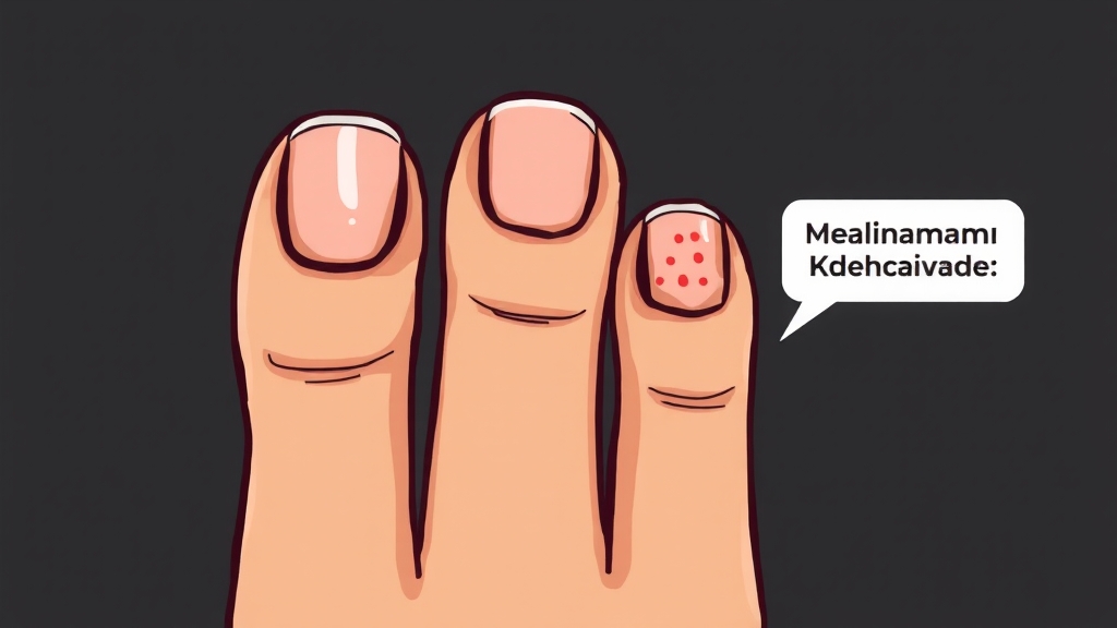 손톱 검은 세로줄, 왜 생길까? (cartoon 스타일)