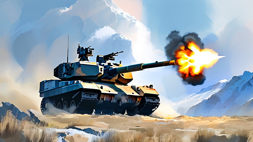 인도 육군의 K9 바즈라 역할과 기대 효과 (watercolor 스타일)