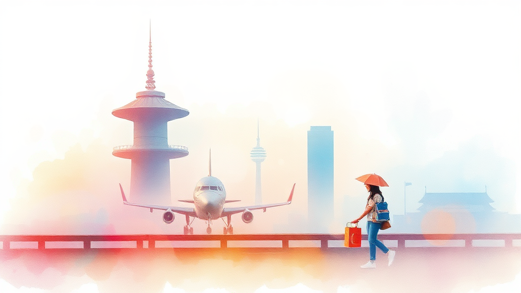 한국인의 해외 결제, 무엇을 사고 이용했을까? (watercolor 스타일)