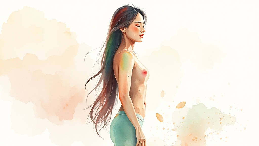 만성 염증 관리법 (watercolor 스타일)