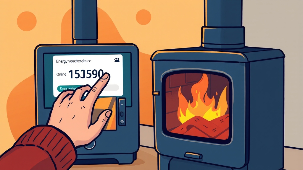 에너지 바우처 잔액 조회 방법 (illustration 스타일)