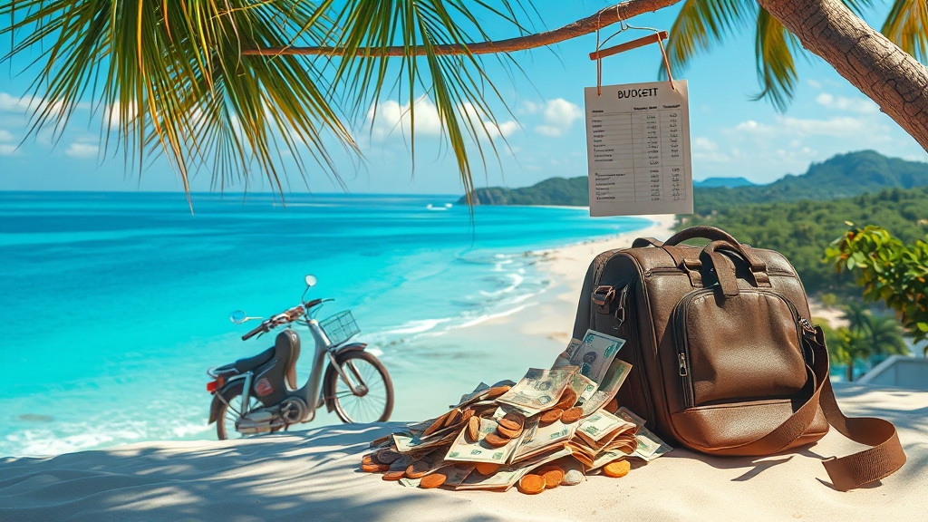 푸꾸억 예산: 숙소, 교통, 식비 분석 (realistic 스타일)