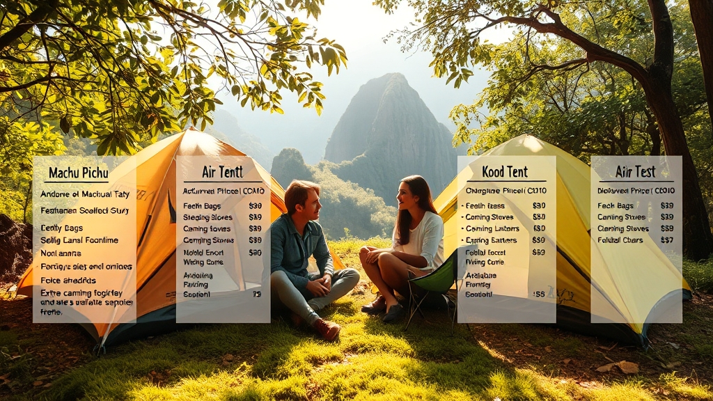 에어오션 플러스 vs 쿠디 에어텐트 비교 (realistic 스타일)