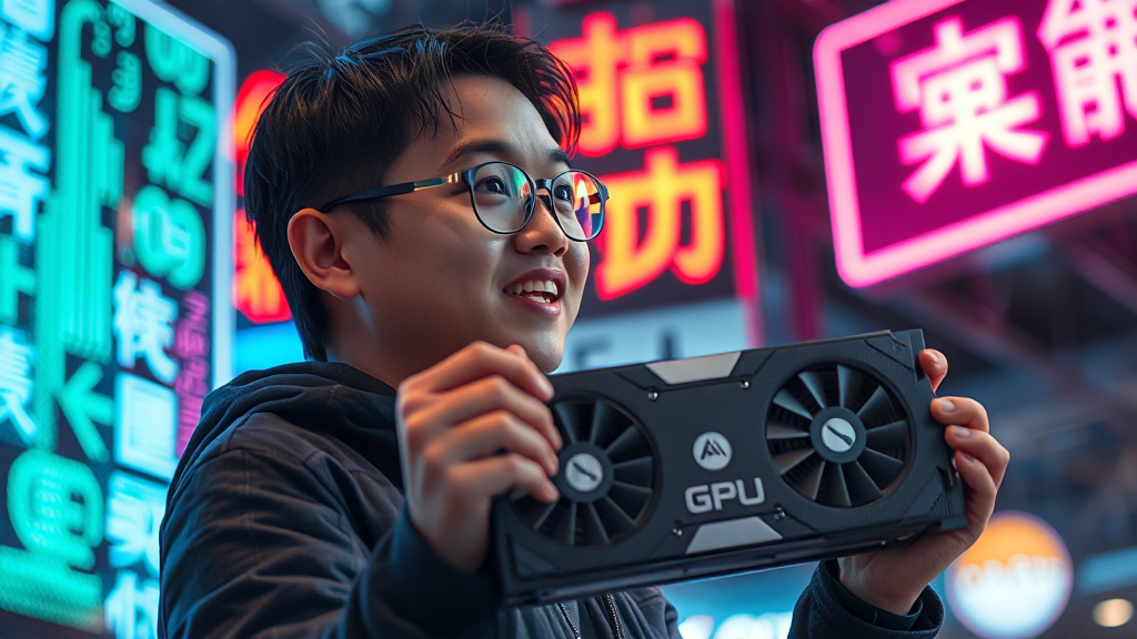 젠슨 황의 성장 과정과 리더십 (realistic 스타일)