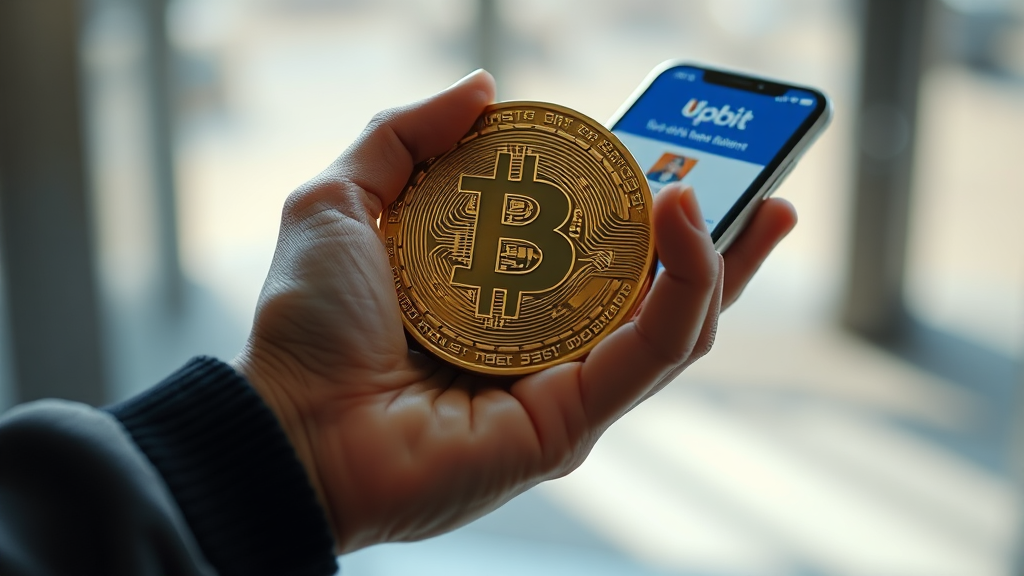 업비트 가입 및 본인인증 (realistic 스타일)