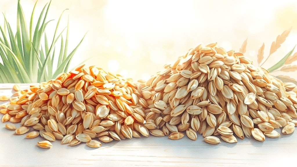 귀리와 오트밀의 차이점 (watercolor 스타일)