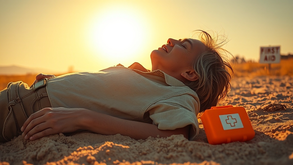 온열질환, 왜 위험할까? (realistic 스타일)