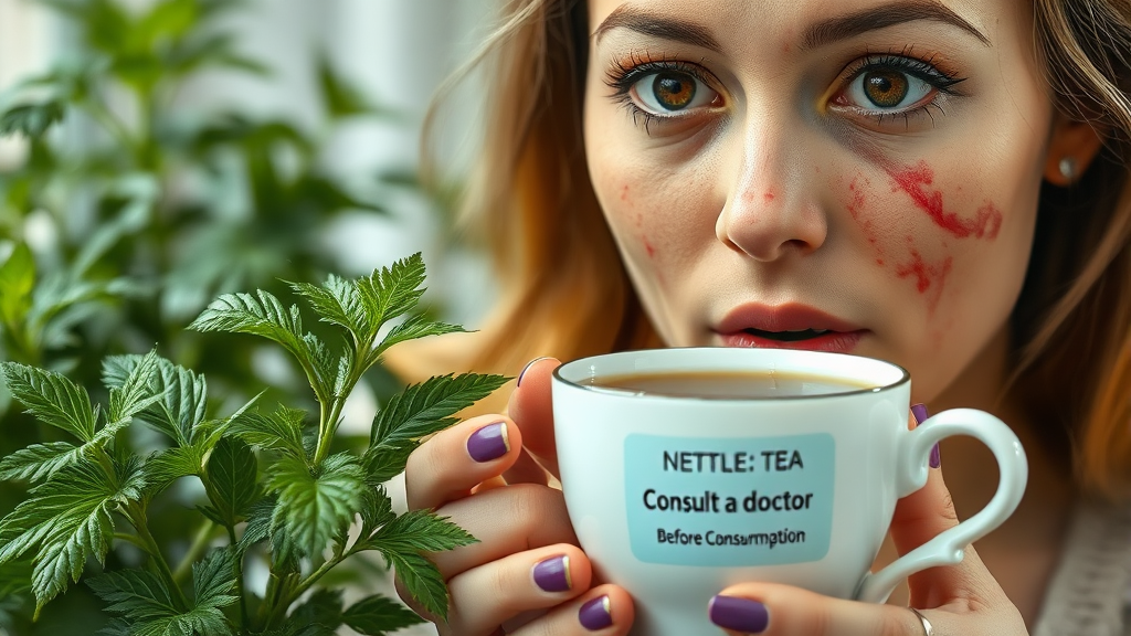 섭취 시 주의사항 & 부작용 (realistic 스타일)