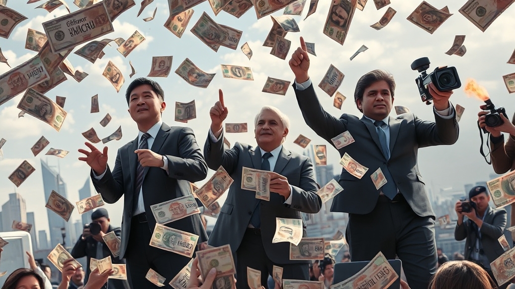 경제 동향 및 정책 발표 (realistic 스타일)