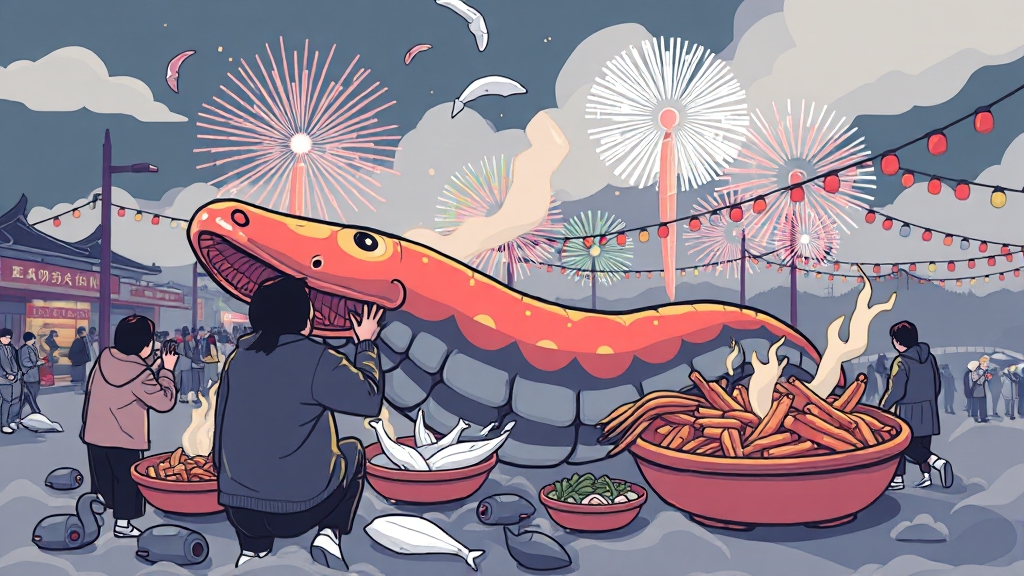 주요 프로그램: 먹거리, 공연, 체험 (illustration 스타일)