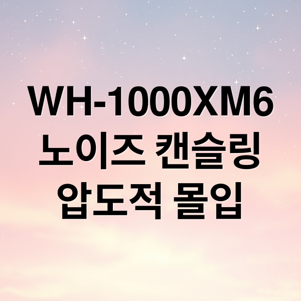 WH-1000XM6
노이즈 캔슬링
압도적 몰입 (SONY WH-1000XM6 노이즈캔슬링)