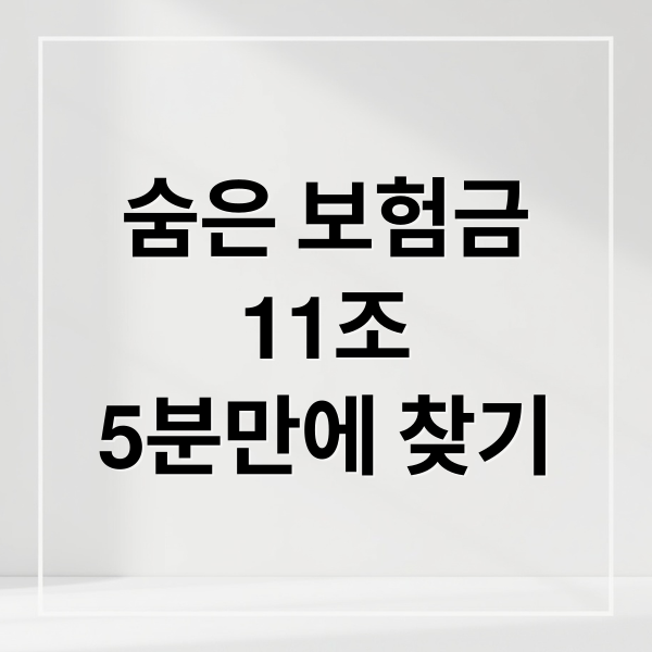 숨은 보험금
11조
5분만에 찾기 (보험 가입내역 조회 숨은보험금)