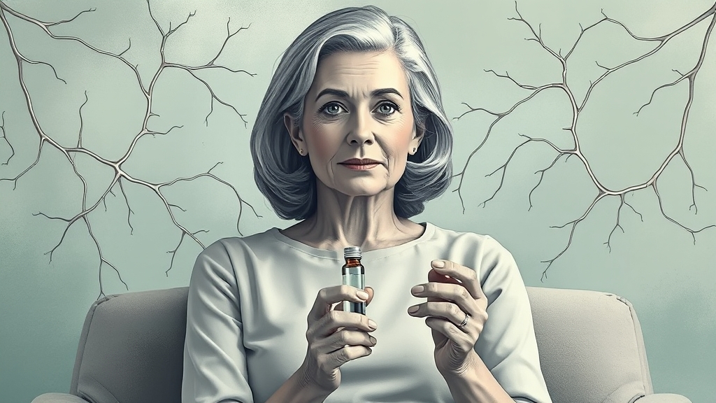 대상포진 후 신경통 관리 (illustration 스타일)