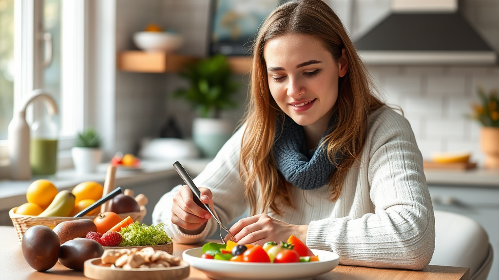 성공적인 다이어트 식단 유지 비결 (realistic 스타일)