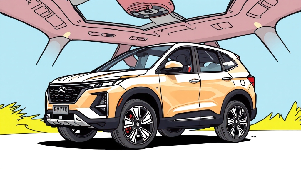 GV70 핵심 특징 요약 (cartoon 스타일)