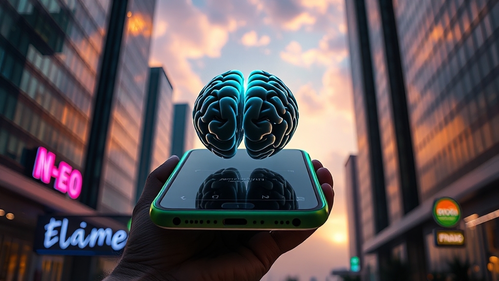 똑똑한 AI 두뇌, 제미나이 나노 (realistic 스타일)