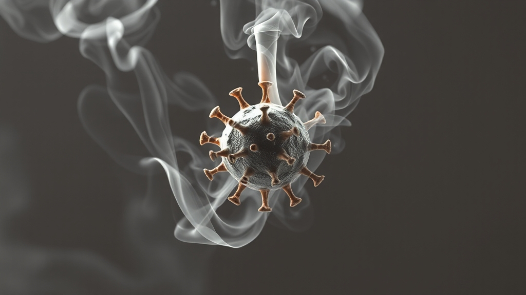 기관지염 원인과 위험 요인 (realistic 스타일)