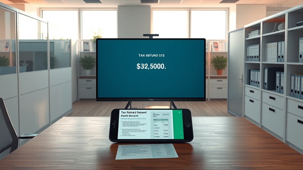 환급액, 언제 받을까? (realistic 스타일)