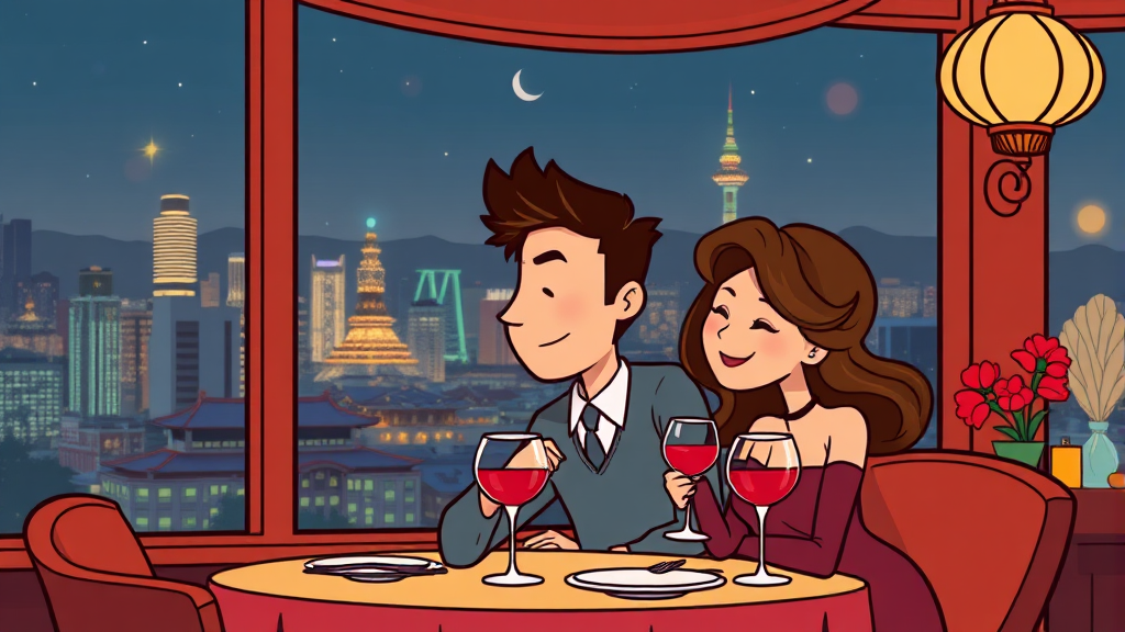 로맨틱 데이트 코스 추천 (cartoon 스타일)