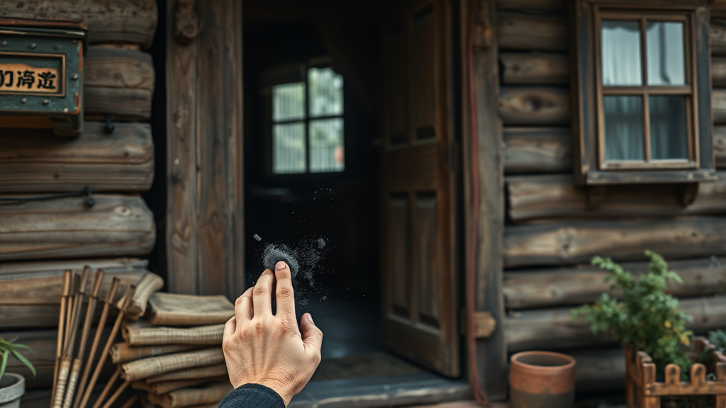 현관문 고무 패킹 관리 및 교체 시기 (realistic 스타일)