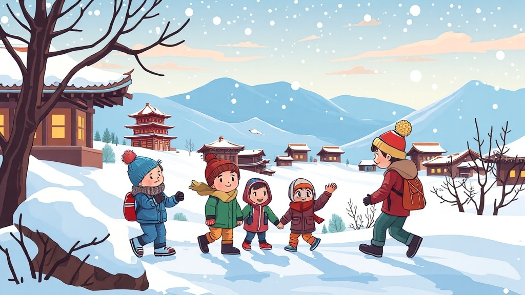 2025 국내 겨울 여행 트렌드 (cartoon 스타일)